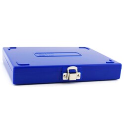 Research Products International Corp Microscope Slide Box, 100 Slide Capacity, Blue