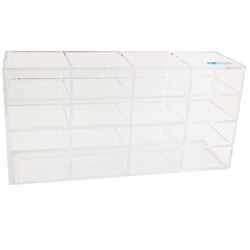 Research Products International Corp Acrylic Organizer to Hold PCR Tube Racks for 0.2 ml Micro-Tubes, 4 x 4 Array