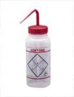 Research Products International Corp Safety Vented Solvent Wash Bottles, 16oz, Acetone, 3 per Case
