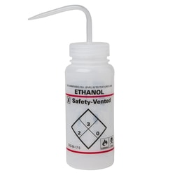 Research Products International Corp Safety Vented Solvent Wash Bottles, 16oz, Ethanol, 3 per Case