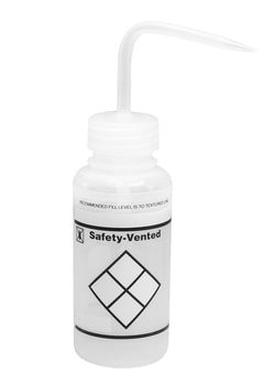 Research Products International Corp Safety Vented Solvent Wash Bottles, 16oz, Unlabelled, 3 per Case