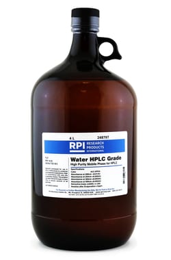 Research Products International Corp Water, HPLC Grade, 4 Liter Bottle,