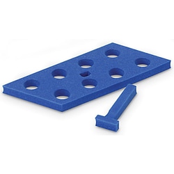 Research Products International Corp&nbsp;Floating Foam Tube Rack, Blue, Holds 8 15ml Tubes, 5 per Package