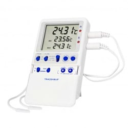 Research Products International Corp Thermometer, 2 Solid Probe Sensors