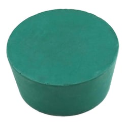 Research Products International Corp Laboratory Grade Rubber Stoppers, Green Neoprene Rubber, Size #11, 6 per Pack