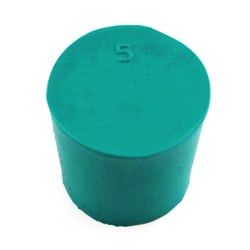 Research Products International Corp&nbsp;Laboratory Grade Rubber Stoppers, Green Neoprene Rubber, Size #5, 27 x 23 x 25mm, 25 per Package