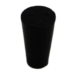 Research Products International Corp&nbsp;Laboratory Grade Rubber Stopper, Black SBR Rubber, Size #000, 12.7 x 8.2 x 21mm, 183 per Package