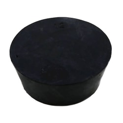 Research Products International Corp Laboratory Grade Rubber Stopper, Black