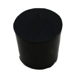 Research Products International Corp&nbsp;Laboratory Grade Rubber Stopper, Black SBR Rubber, Size #5, 27 x 23 x 25mm, 28 per Package