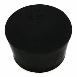 Research Products International Corp Solid Rubber Stopper, Black, #9 1/2,