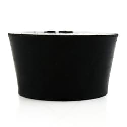 Research Products International Corp&nbsp;Laboratory Grade Rubber Stoppers w/Hole, BLK SBR Rubber, Size #9 1/2, 46 x 38 x 25mm, 9 per Package