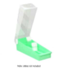 Research Products International Corp&nbsp;SlideFile Storage System, 3 1/4 x 9 5/8 x 3 3/8, 100 Slots, 400 Slide Capacity, Green