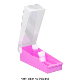 Research Products International Corp&nbsp;SlideFile Storage System, 3 1/4 x 9 5/8 x 3 3/8, 100 Slots, 400 Slide Capacity, Pink
