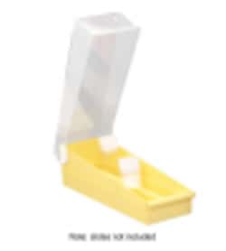 Research Products International Corp SlideFile Storage System, 3 1/4 x 9 5/8 x 3 3/8, 100 Slots, 400 Slide Capacity, Yellow