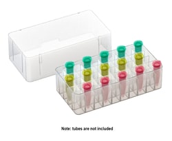 Research Products International Corp&nbsp;Tube STOR RKs with Lid, 1.5-2.0 ml, 5/cs