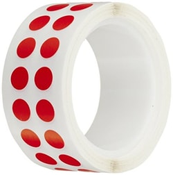 Research Products International Corp Tough-Spots, 1/2 Inch Diameter for 1.5-2.0ml Tubes, Red, 1000 per Package