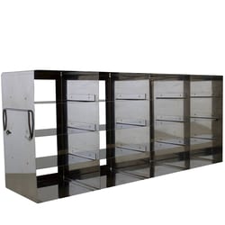 Research Products International Corp&nbsp;Upright Freezer Rack for 2 Inch High Boxes, 16 Box Capacity, 4 x 4 Array, 5 1/2 x 22 x 9 1/4H (Inches)