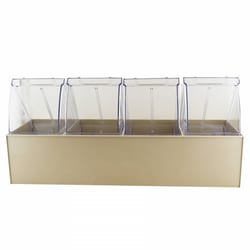 Research Products International Corp&nbsp;Clear Tip Open Bin, 4 Units, 6 5/8 x 23 5/8 x 8 Inches