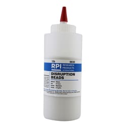 Research Products International Corp Disruption Beads for Bacteria, 0.1mm Bead Size, Glass Beads, 2.5 g/cc Density, 1 Pound Bottle