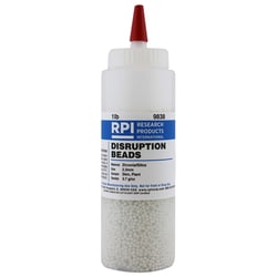 Research Products International Corp Disruption Beads for Skin/Plant, 2.3mm Bead Size, Zirconia/Silica Beads, 3.7 g/cc Density, 1 Pound Bottle