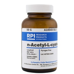 Research Products International Corp n-Acetyl-L-cysteine, 50 Grams, Quantity: