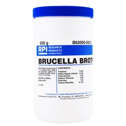 Research Products International Corp Brucella Broth, 500 grams, Dehydrated