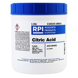 Research Products International Corp Citric Acid, ACS Grade, 1 KG, Quantity: