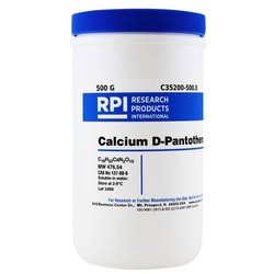 Research Products International Corp RPI Calcium D-Pantothenate, 500 Grams,