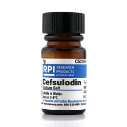 Research Products International Corp Cefsulodin, Sodium Salt, 1 Gram, Quantity: