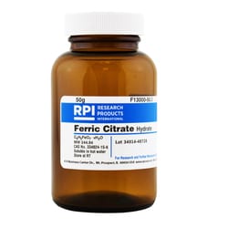 Research Products International Corp Ferric Citrate Hydrate [Fe (III) Citrate Hydrate], 50 Grams