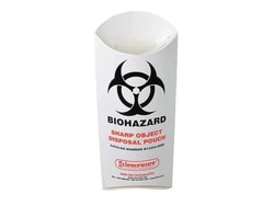 Research Products International Corp Paperboard Biohazard Sharp Object Disposal Pouch, 200 per Package
