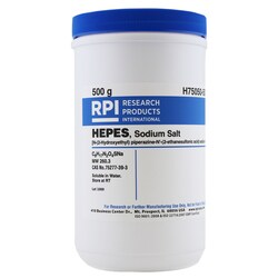 Research Products International Corp&nbsp;HEPES, Sodium Salt [N-(2-Hydroxyethyl) piperazine-N'-(2-ethanesulfonic acid)], 500 Grams