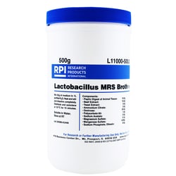 Research Products International Corp Lactobacillus MRS Broth Powder, 500
