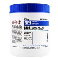 Research Products International Corp SDS, Micro-Pellets [Sodium dodecylsulfate][Lauryl sulfate], 500 Grams