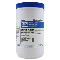 Research Products International Corp&nbsp;Luria Agar Powder [Miller's LB Agar], 500 Grams