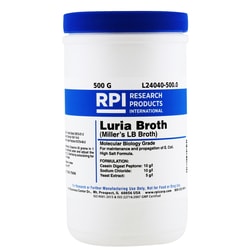 Research Products International Corp&nbsp;Luria Broth, High Salt Formula, Powder [Miller's LB Broth], 500 Grams
