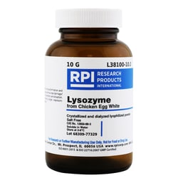 Research Products International Corp Lysozyme from Chicken Egg White, Salt Free, 10 Grams