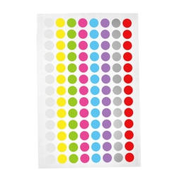 Research Products International Corp&nbsp;Lab-Tag Cryogenic Labels, Assorted Color 9mm Dots, 520 Labels