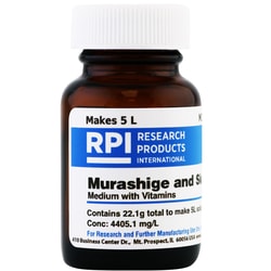 Research Products International Corp&nbsp;Murashige & Skoog MS Medium with Vitamins, 22 Grams of Powder, Makes 5 Liters of Solution