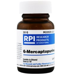 Research Products International Corp 6-Mercaptopurine, 10 Grams, Quantity: