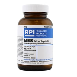 Research Products International Corp&nbsp;MES Monohydrate [2-(N-Morpholino)-ethanesulfonic acid], 50 Grams