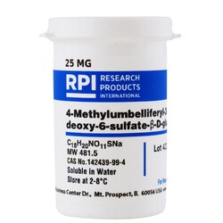 Research Products International Corp&nbsp;4-Methylumbelliferyl-2-Acetamido-2-Deoxy-6-Sulfate-B-D-Glucopyranoside Sodium Salt, 25 Milligrams