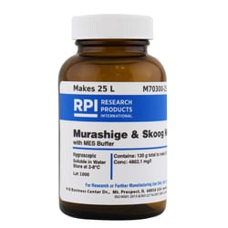Research Products International Corp&nbsp;Murashige & Skoog Medium with MES Buffer, 120 Grams of Powder, Makes 25 Liters of Solution