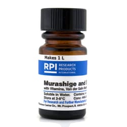 Research Products International Corp&nbsp;Murashige and Skoog Medium with Vitamins, Van der Salm Modification, 4.4 Grams of Powder, Makes 1 Liter of Solution