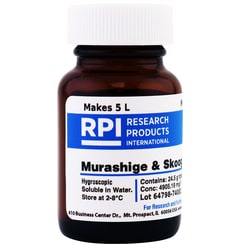 Research Products International Corp&nbsp;Murashige & Skoog Medium with MES Buffer and Vitamins, 24.5 Grams of Powder, Makes 5 Liters of Solution
