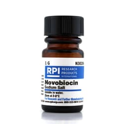 Research Products International Corp Novobiocin Sodium Salt, 1 Gram, Quantity: