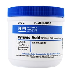 Research Products International Corp Pyruvic Acid Sodium Salt, 100 G, Quantity: