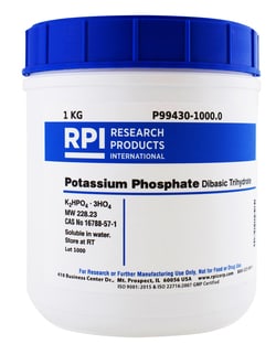 Research Products International Corp Potassium Phosphate Dibasic Trihydrate,