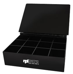 Research Products International Corp Opaque Black Acrylic Storage Box,