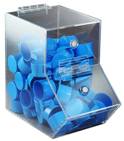 Research Products International Corp Acrylic Dispensing Bin, with Magnetic